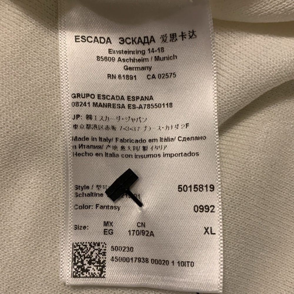 VINTAGE ESCADA ARTSY ART TO WEAR COLORFUL UNIQUE MIDI DRESS XL NWT - Picture 8 of 16